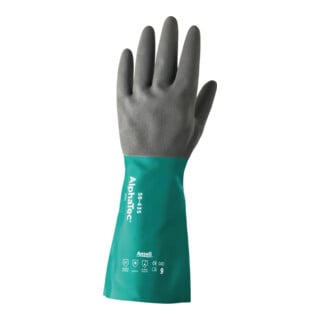 Gants Ansell EN388/374 Réf. III AlphaTec No.58-435 Coton velours avec nitrile