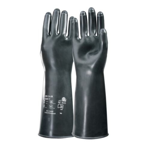 Gant protection chimique Butoject 898 T. 8 noir EN 388, EN 374 cat. III
