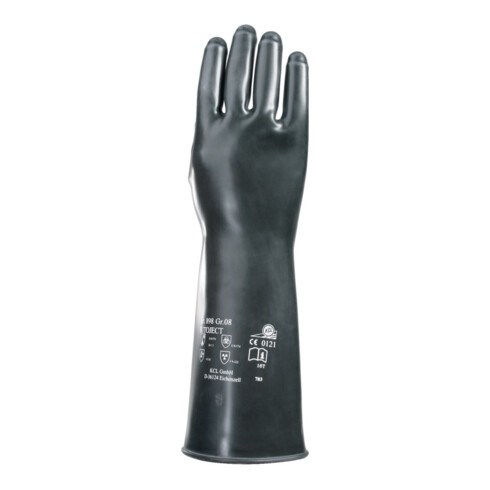 Gant protection chimique Butoject 898 T. 8 noir EN 388, EN 374 cat. III