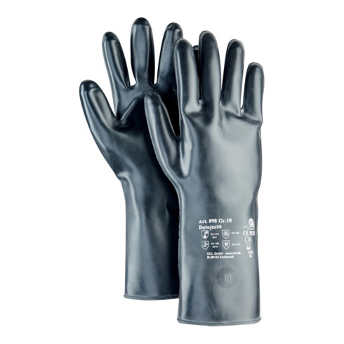 Gant protection chimique Butoject 898 T. 8 noir EN 388, EN 374 cat. III