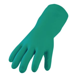 Gant de protection en nitrile Asatex, EN388/374 Réf. III, vert, qualité alimentaire