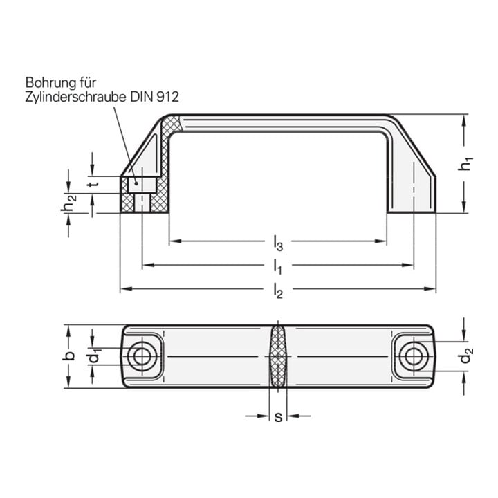 Ganter Bügelgriff GN 528 l1 179 ±1mm d1 8,5mm