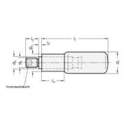 Ganter Drehbarer Zylindergriff GN 798 d1 22mm d2 M 8mm d3 14mm-4