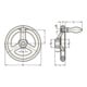 Ganter Handrad GN 950 b 15mm d1 100mm d2 10mm