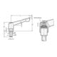 Ganter Levier de serrage réglable GN 300 d1 M 10 mm L1 78 mm L2 63 mm AG