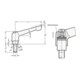 Ganter Levier de serrage réglable GN 300 d1 M 12 mm L1 108 mm L2 63 mm AG