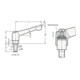 Ganter Levier de serrage réglable GN 300 d1 M 8mm L1 63mm L2 50mm AG