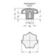 Ganter Sterngriff DIN 6336 m.Gewindebuchse Ku.d1 80mm d2 M 16mm-4