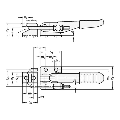Ganter Verschluss-Spanner GN 851 STA Haltekraft FH 1600 N
