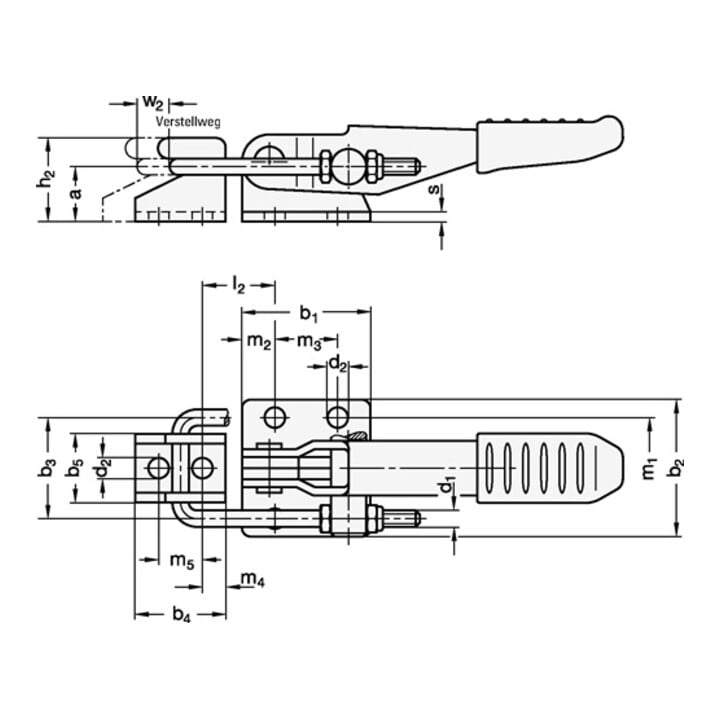 Ganter Verschluss-Spanner GN 851 STA Haltekraft FH 3200 N