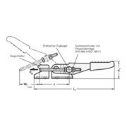 Ganter Verschluss-Spanner GN 851 STA Haltekraft FH 3200 N-5