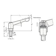 Ganter Verstellbarer Klemmhebel GN 300 d1 M 8mm l1 63mm IG-4