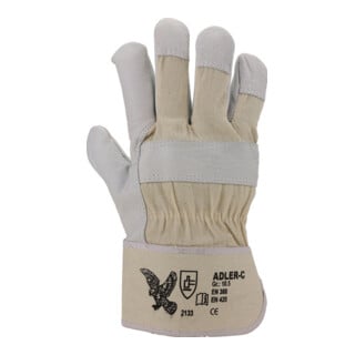 Gants Adler-C T. 10,5 couleurs naturelles cuir fleur de vachette ASATEX