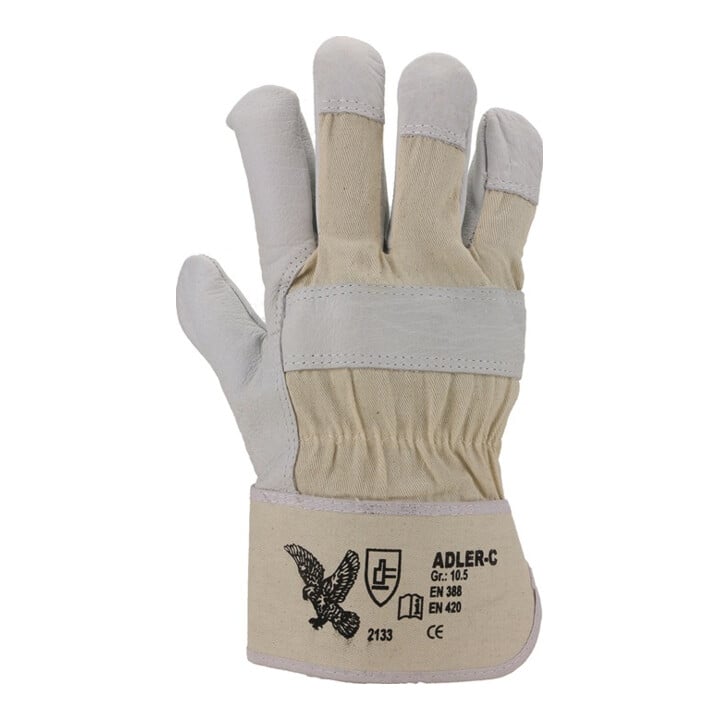Gants Adler-C T. 10,5 couleurs naturelles cuir fleur de vachette ASATEX