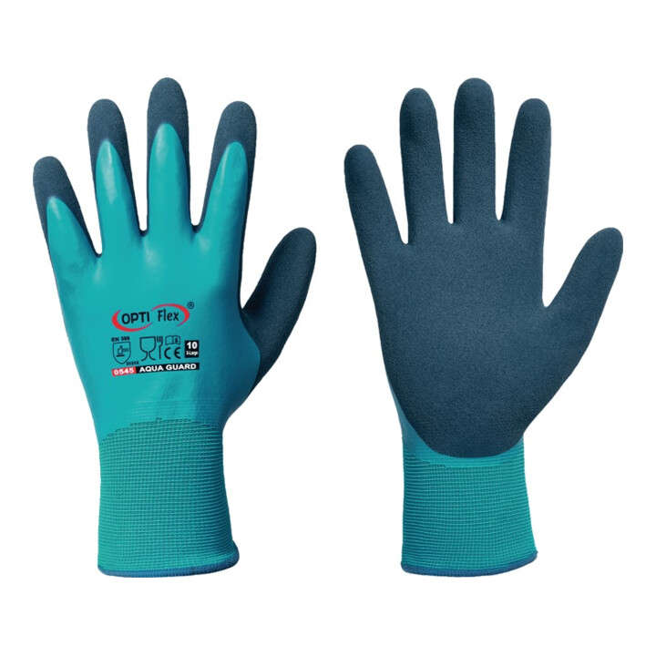 Gants Aqua Guard taille 11 bleu PA avec Latex/Latex EN 388 cat. II