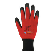 Asatex Condor-T gants tricotés fins avec enduction de micro mousse nitrile noir/rouge