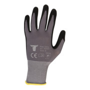 Gants de montage STIER Flex Ultra avec revêtement en nitrile, gris/noirs, taille 9