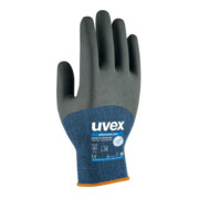 Gants de montage Uvex phynomic pro, 3/4 du dos de la main avec revêtement Aqua-Polymer-Pro, taille 6