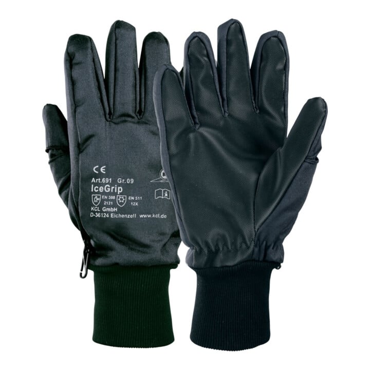Gants de protection contre le froid Ice-Grip 691 T. 8 bleu nylon avec profilé PV