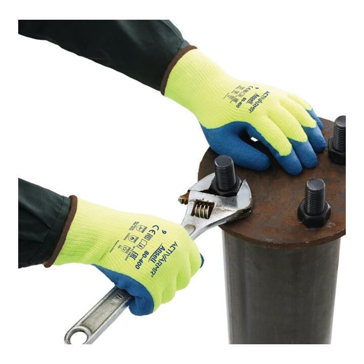 Gants de protection contre le froid PowerFlex 80-400 T. 11 jaune/bleu tissu acry