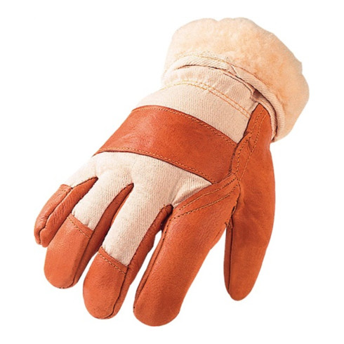 Gants de protection contre le froid T. 10,5 marron/nature cuir d'ameublement