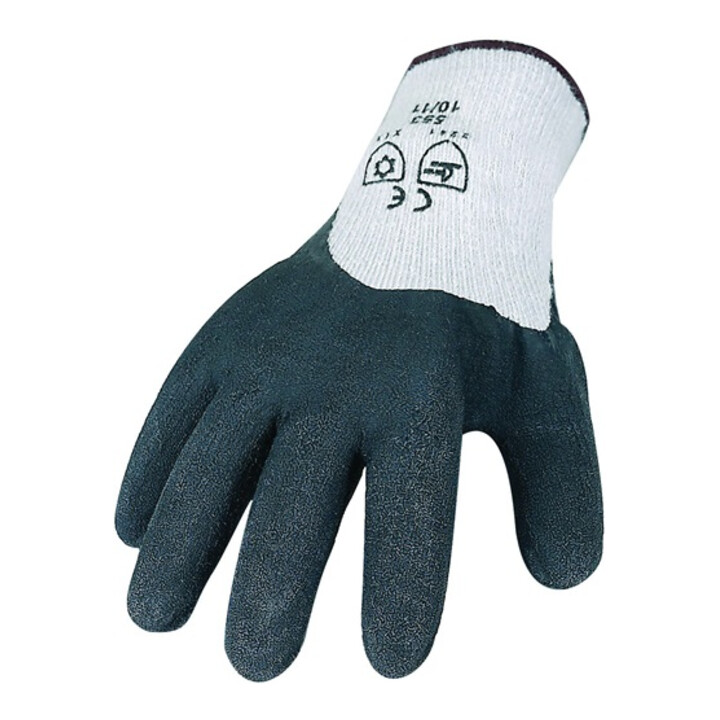 Gants de protection contre le froid T. XL (10) noir/gris PES / CO avec latex nat