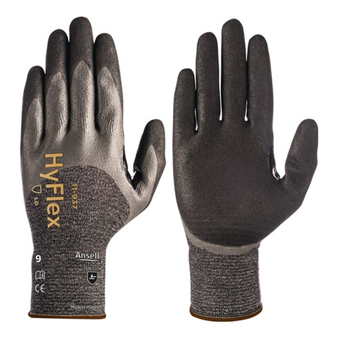Gants de protection contre les coupures HyFlex 11-937 taille 10 noir/gris Dyneem