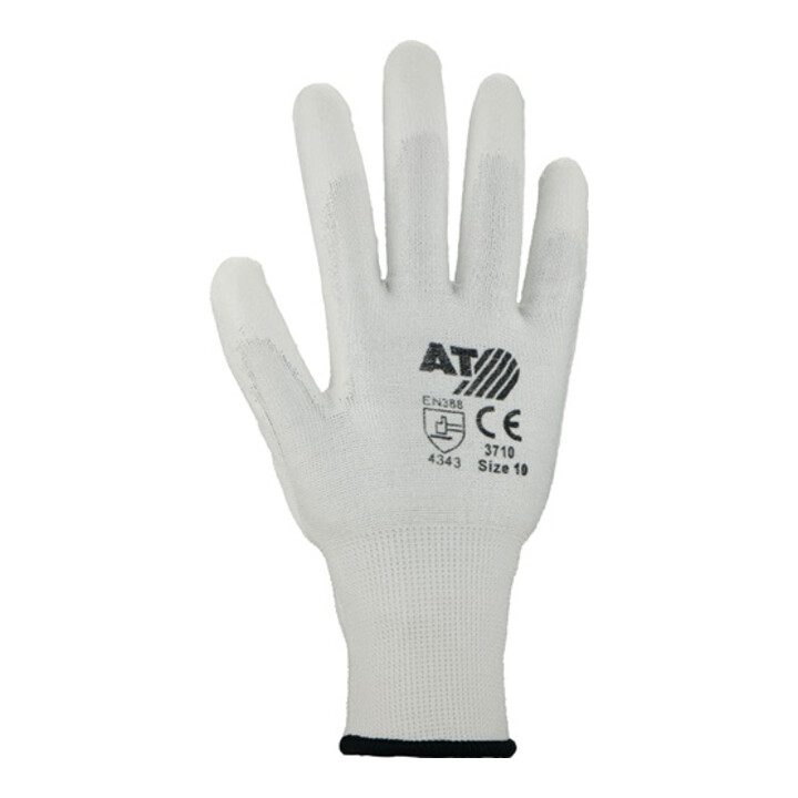 Asatex gants de protection contre les coupures partie en PU blanc enduit avec protection contre les coupures niveau 3