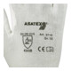 Asatex gants de protection contre les coupures partie en PU blanc enduit avec protection contre les coupures niveau 3-5