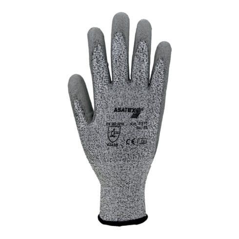 Gants de protection contre les coupures Asatex gris PU chargé EN388 CE