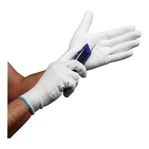 Gants de protection contre les coupures taille 11 blanc HDPE avec polyuréthane E