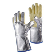 Gants de protection thermique 5 doigts, T. universelle nature/argent AR avec ara
