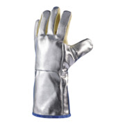 Gants de protection thermique 5 doigts, T. universelle nature/argent AR avec ara