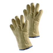 Gants de protection thermique 5 doigts, T. universelle nature tissu aramide EN 3