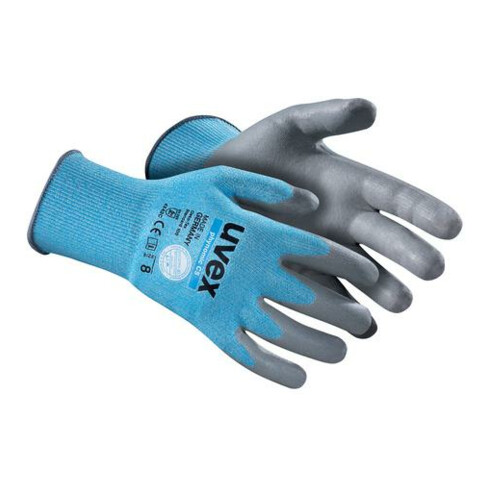Gants de protection Uvex phynomic C5, paume et bouts des doigts avec revêtement en mousse aqua polymère