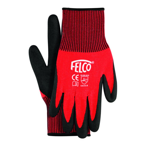 Gants de travail constitués d’un tricot en fibre HPPE jauge 13 et enduit de nitrile Felco