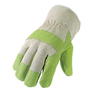 Gants en similicuir T. 10,5 vert/couleurs naturelles 100 % vinyle cat. I