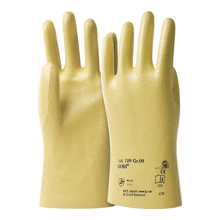 Gants KCL Gobi 109 en jersey de coton nitrile jaune