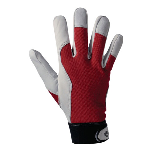 Gants Leipold + Döhle avec dos en nappa de chèvre et velcro rouge