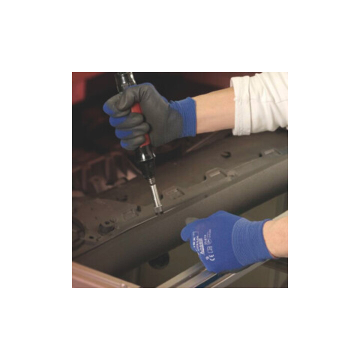 Gants HyFlex 11-618 T. 10 bleu/noir nylon avec polyuréthane EN 388 cat. II