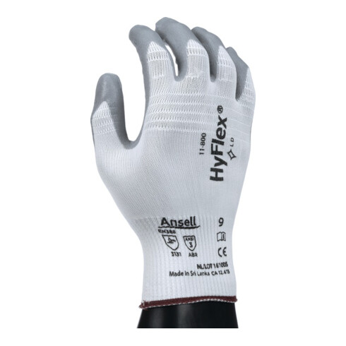 Gants en nylon Ansell avec mousse nitrile blanc/gris