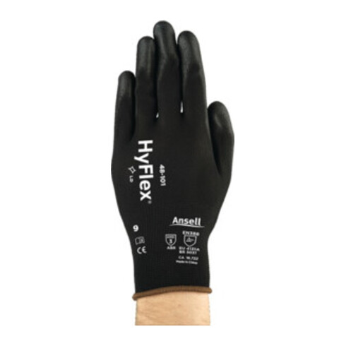 Ansell gants SensiLite 48-101 nylon avec polyuréthane noir