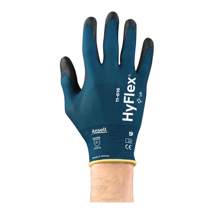 Gants HyFlex® 11-616 taille 8 vert bleu/noir nyl.m.m.polyuréthane 12 PA