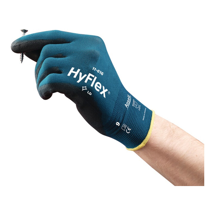 Gants HyFlex® 11-616 taille 9 vert bleu/noir nyl.m.m.polyuréthane 12 PA