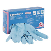 Gants jetables Honeywell Dermatril P 743 bleu nitrile