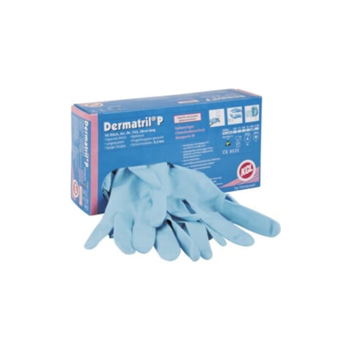 KCL Gants nitrile Dermatril P 743 bleu KCL Cat. III EN374