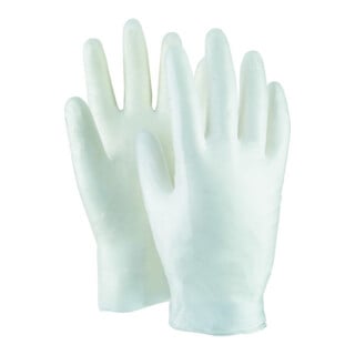 Einweghandschuhe Latex Box à 100 Stück transparent