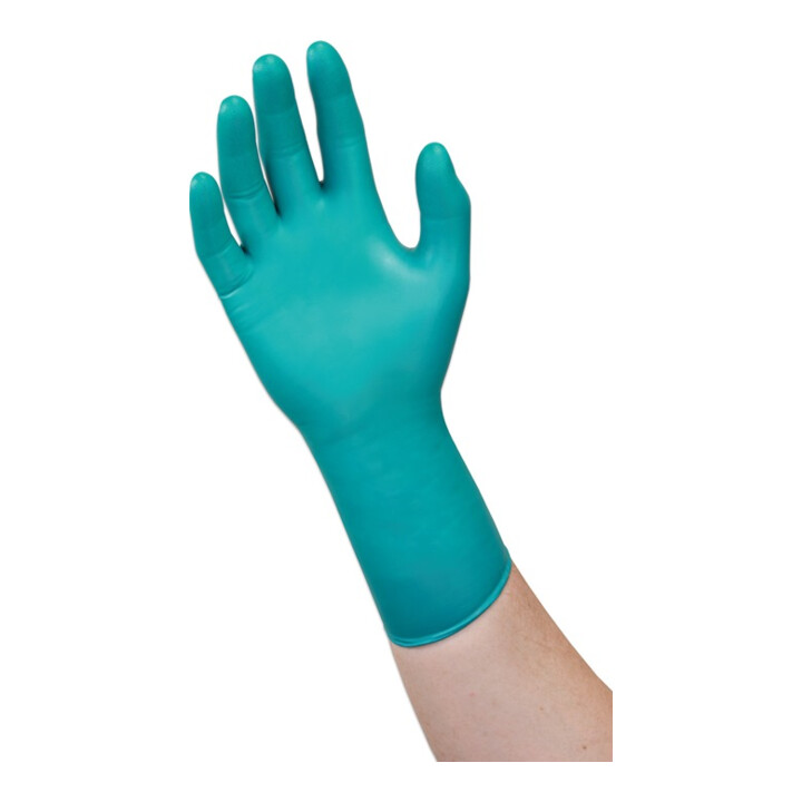 Gants jetables Microflex 93-260 taille 7,5-8 vert/bleu néoprène/nitrile EN 388,