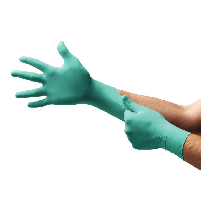 Gants jetables Microflex 93-260 taille 8,5-9 vert/bleu néoprène/nitrile EN 388,