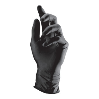 Gants jetables Semperguard Nitril Style taille L noir nitrile EN 388, EN 374, EN